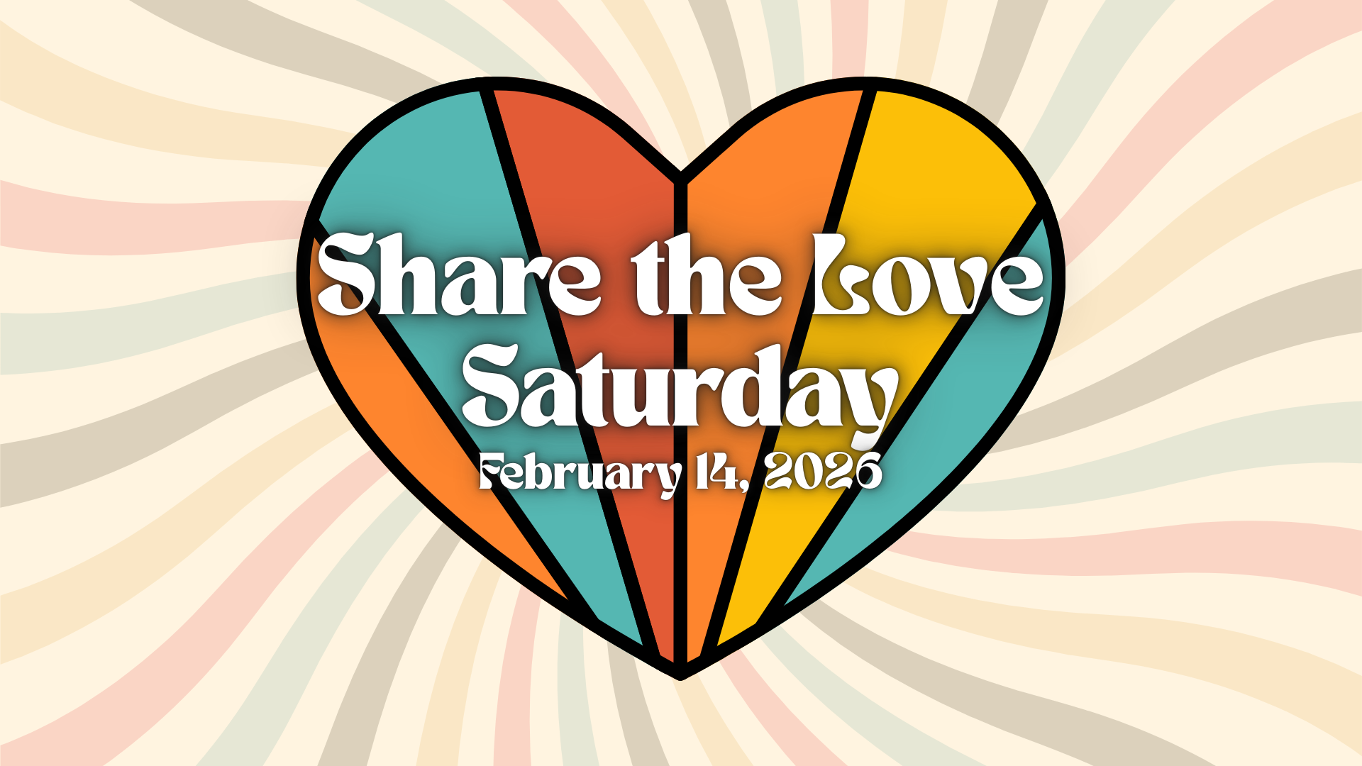 Share the love saturday heart logo